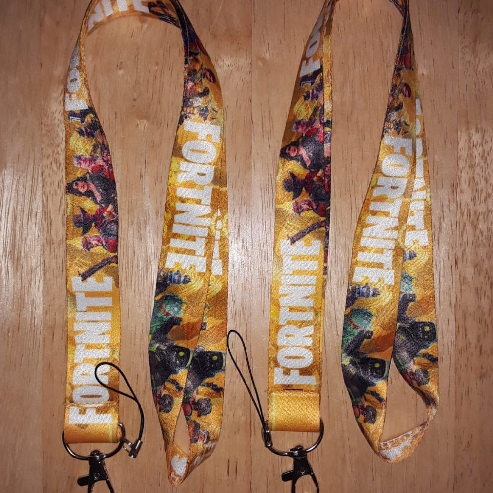 2 Most Popular Video Game Fortnite Yellow Lanyards